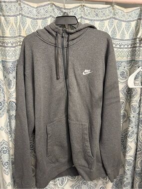 Nike Gray Full-Zip Hoodie Sweatshirt